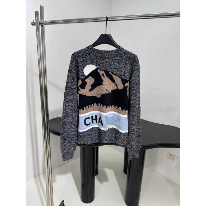 Women's Sweaters Designer Premium Little Ski Series Letter Crochet Cashmere Knit Sweater Women Fashion Slimming Sweater JPYH