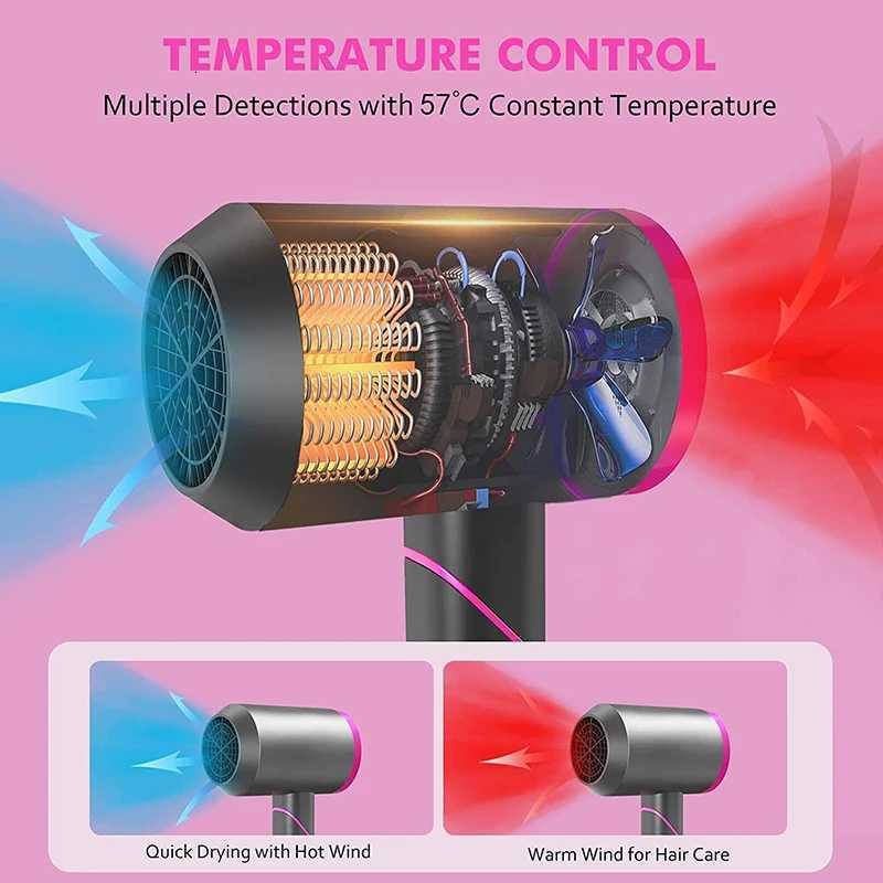 Wholesale Foldable Professional Strong Wind Super Sonic 200W Negative Ion Blow Hair Dryer Fast Dry Hair Dryer With Diffuser W251029