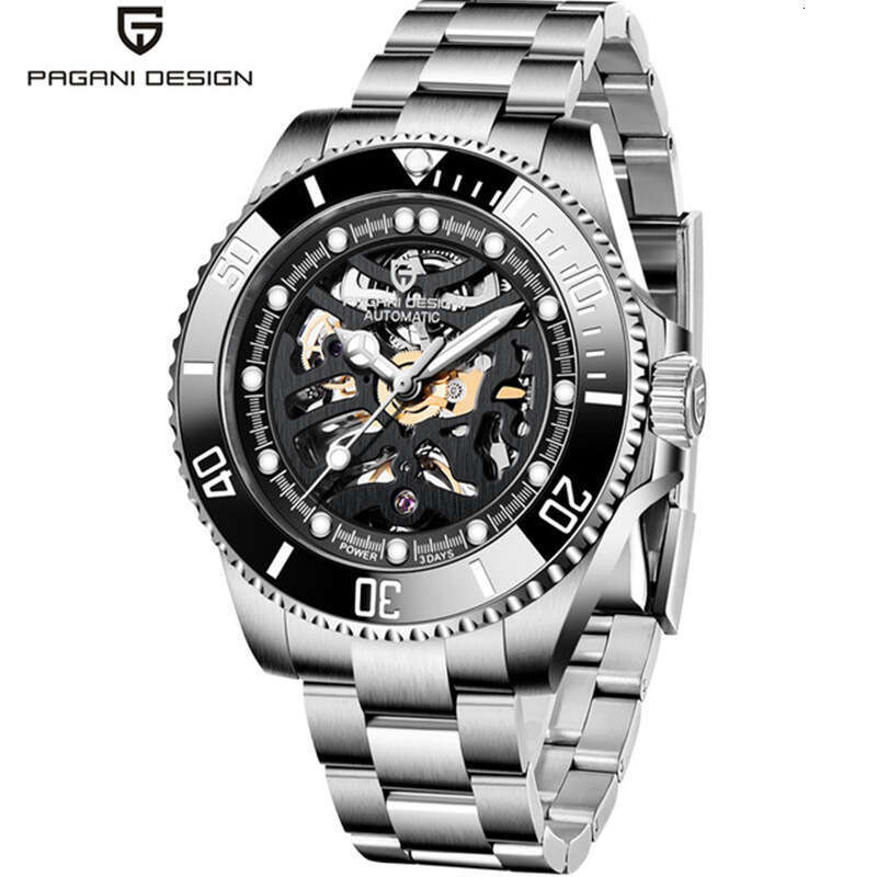PAGANI DESIGN Skeleton Dial Elegant Mechanical Cool Stylish Men's Wristwatch PD-1659