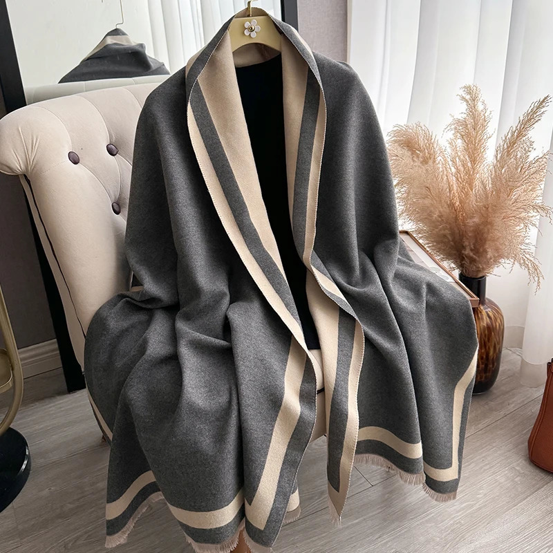 Warm y Cashmere Scarf Women Plain color Fashion Shawl and Wraps Ladies Blanket Foulard Winter Bandana Bufanda 251013