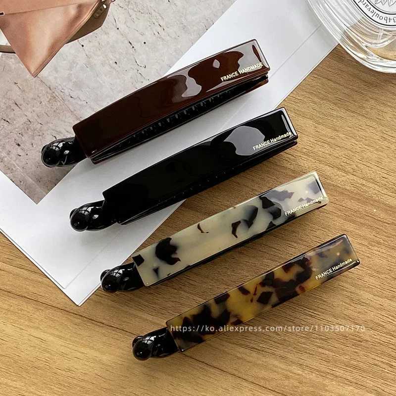 Anti slip banana clip with low hair volume vertical clipKorean FRANCE chocolate brown ponytail clipTwisted hair clipW251028