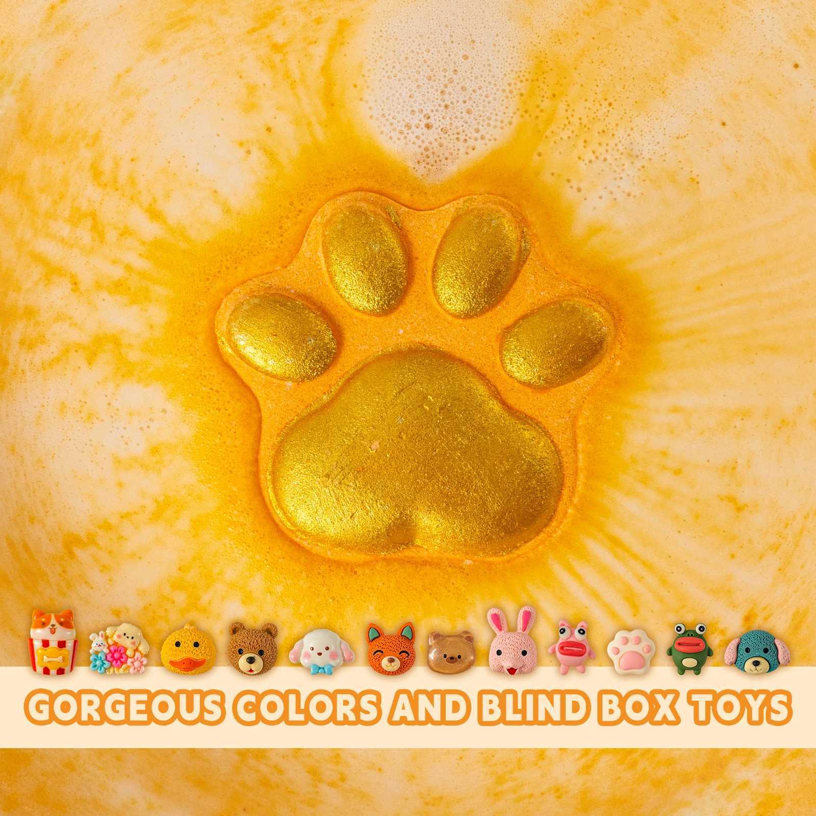 Bath Bombs for Kids with Surprise Toys Inside 12 Pack Paw Bath Bombs Gift Set Bubble Bath Bomb Kit with Toys Kids Bubble Bath L251029