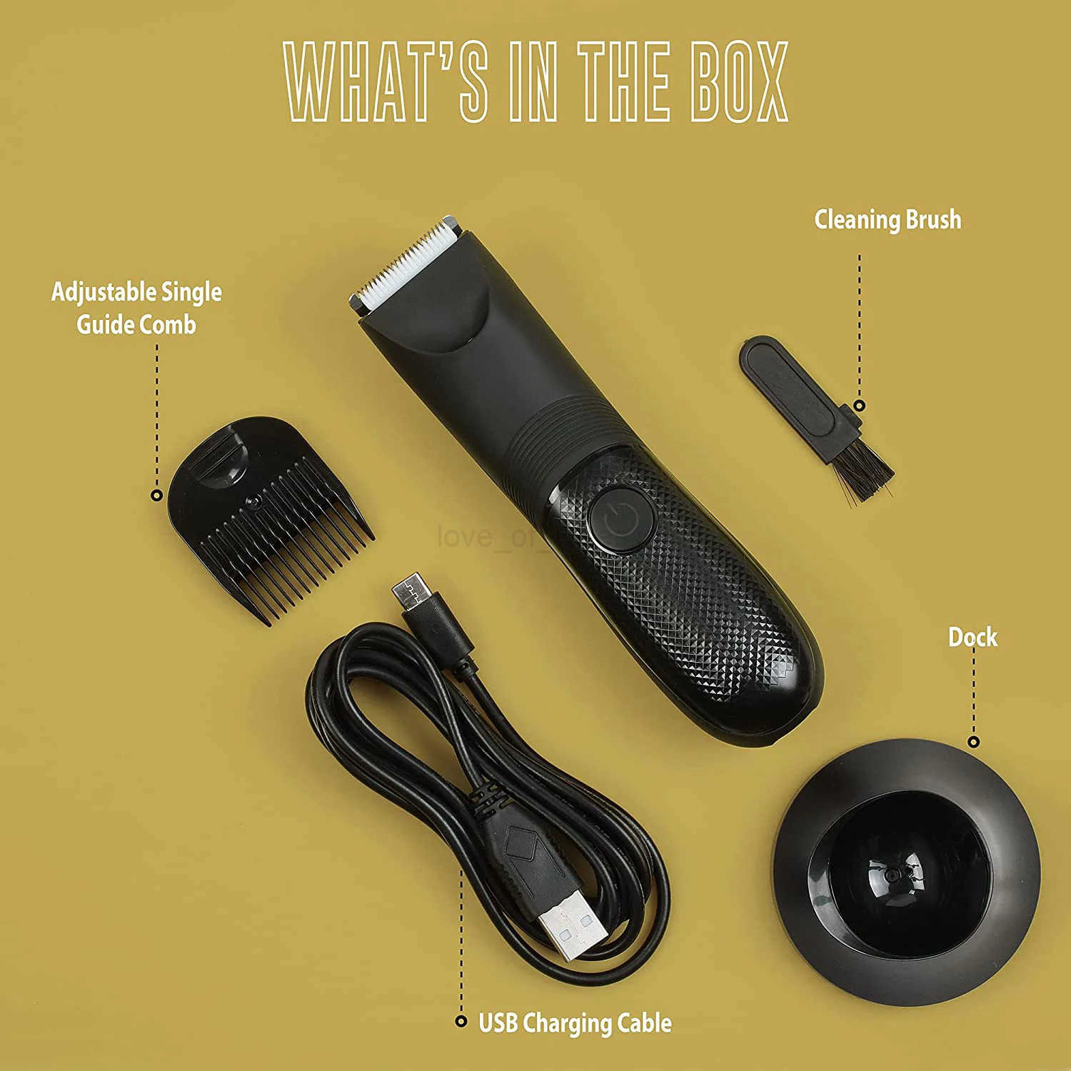 Hatteker Groin Area Hair Trimmer Lawn Mower Ceramic Blade Waterproof Body Hair Ultimate Hygiene Razor for Man Cordless Clipper Z251029