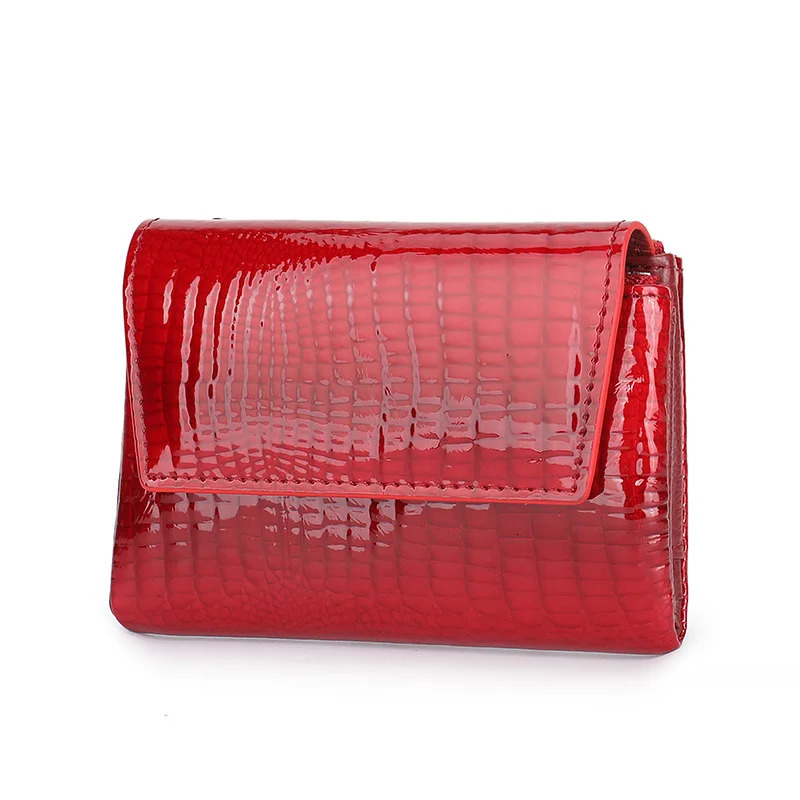 Magnetic Clasp Genuine Leather Wallet Cow Leather Purse Woman RFID Card Holder Clutch With Box 251029