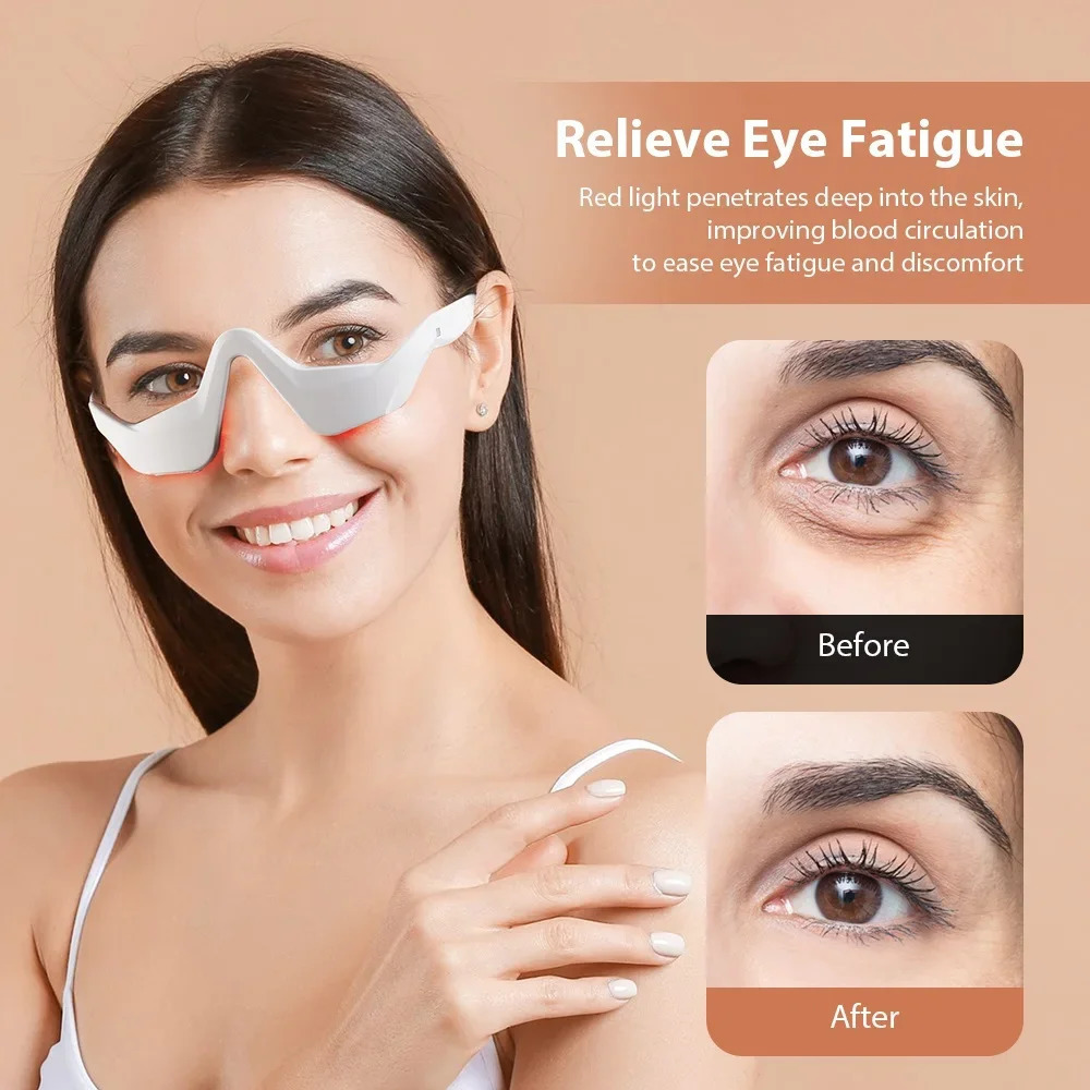 Eye Skin Care Red Light Therapy Device Remove Eye Bags Dark Circles Eyes Lifting Machine Toner Microcurrent Eyes Massager 251027