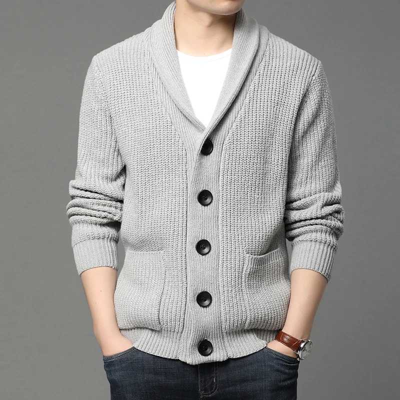 2021 High End Wool Designer Thick New Korean Autum Winter Brand Fashion Cable Knit Sweater Jacket Men Casual Coats Mens Clothing J251029