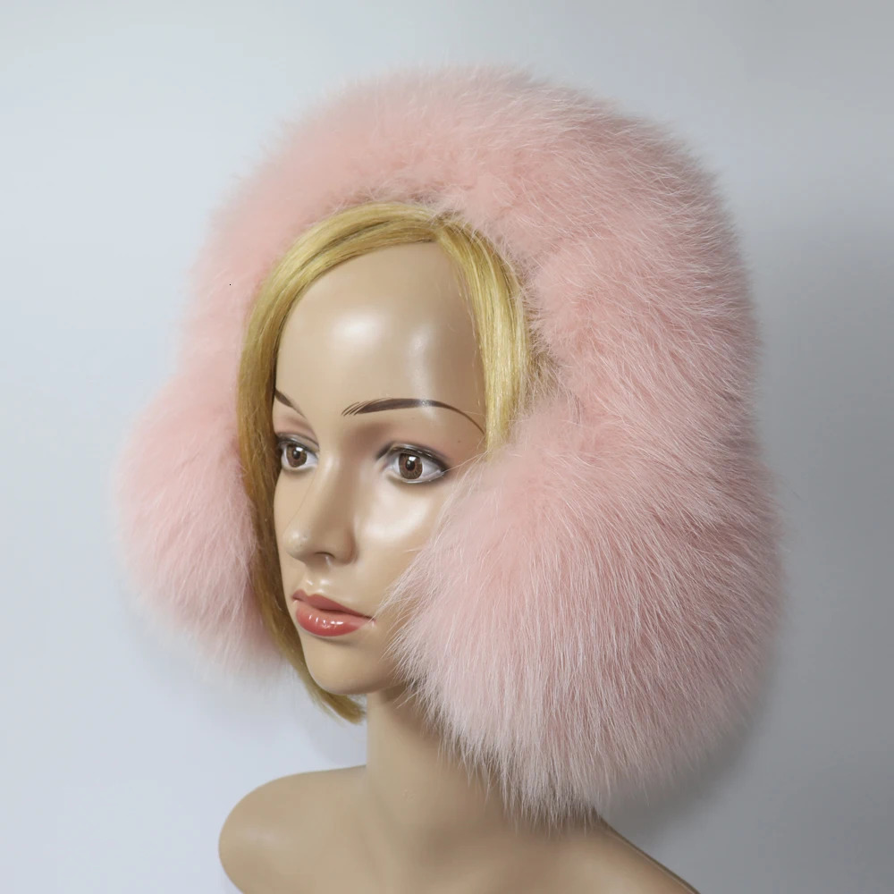 Real Fox Fur Earmuffs For Winter Women Warm Natural Raccoon Fur Earmuffs Girls Ear Warmer Genuine Fur Scarves Plush Ear Muff 251029