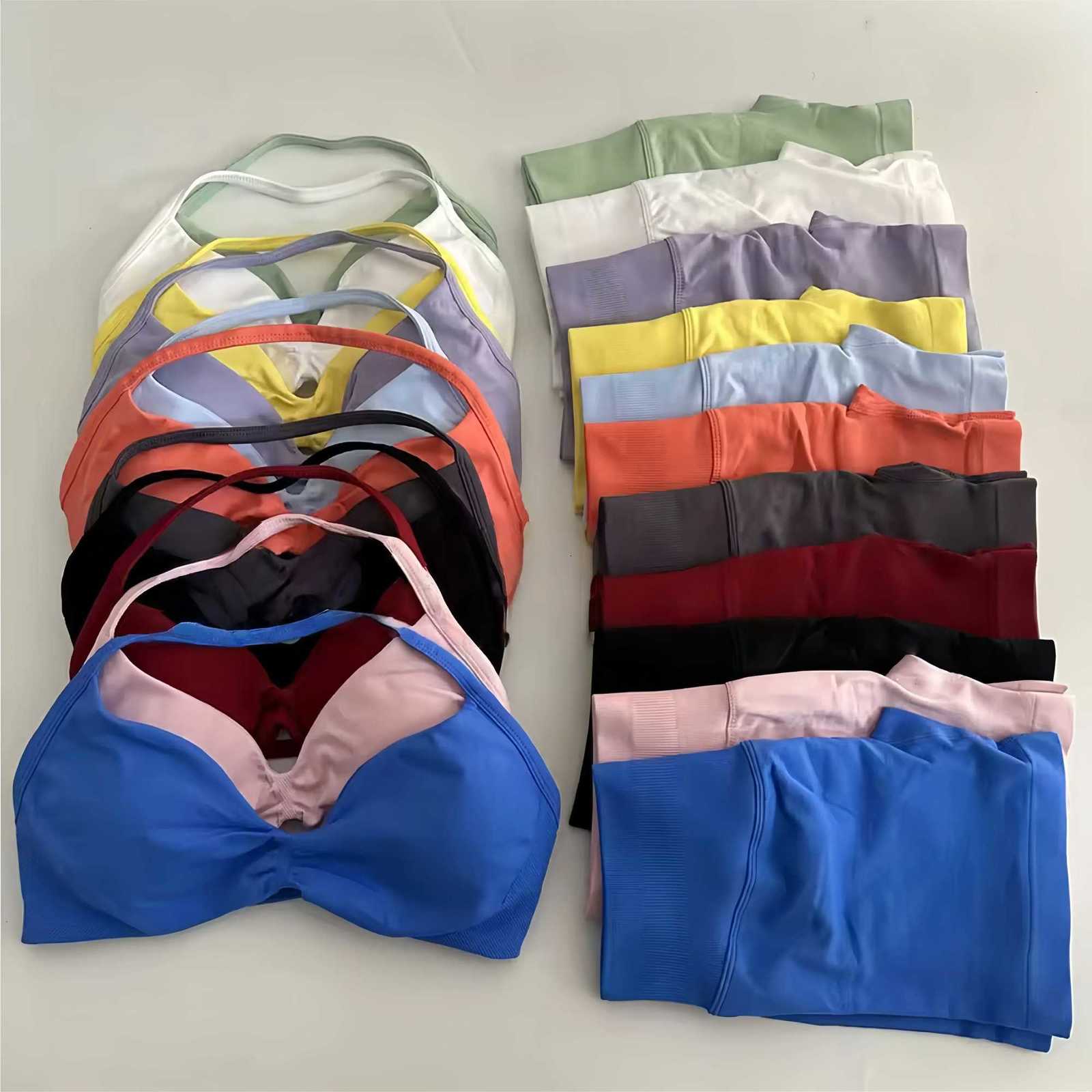 Sports Suit Pink Bra Waist Peach Sports Suit Pilates Gathering Yoga Vest Shorts with Workout Training Fitness Yoga Bra SetsXJ251029