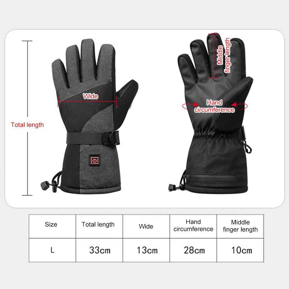 Unisex Winter Heating Gloves 3 Speed Temperature Outdoor Cycling Gloves Touchscreen NonSlip Waterproof Windproof for Women Men J251029