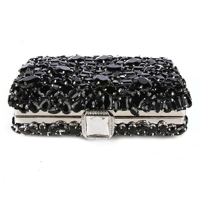 Bag Beaded Crystal Lady Wedding Purse Rhinestones Handbags Sier Black Evening Clutch Bags For Women