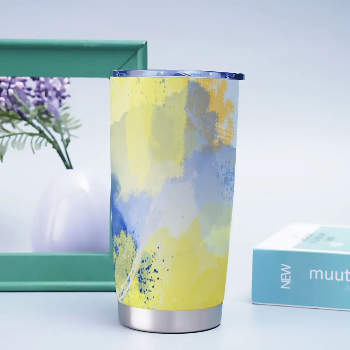 20oz Stainless Steel Tumbler with Lid | Custom Printed Insulated Mug | Hot & Cold Temperature Retention | Durable Rustproof Cup