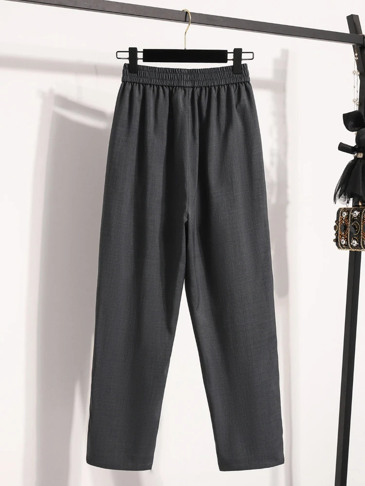 Plus Size Women Pants Spring and Autumn Korean HighWaisted Wide Leg Trousers Straight Versatile Suit 251029