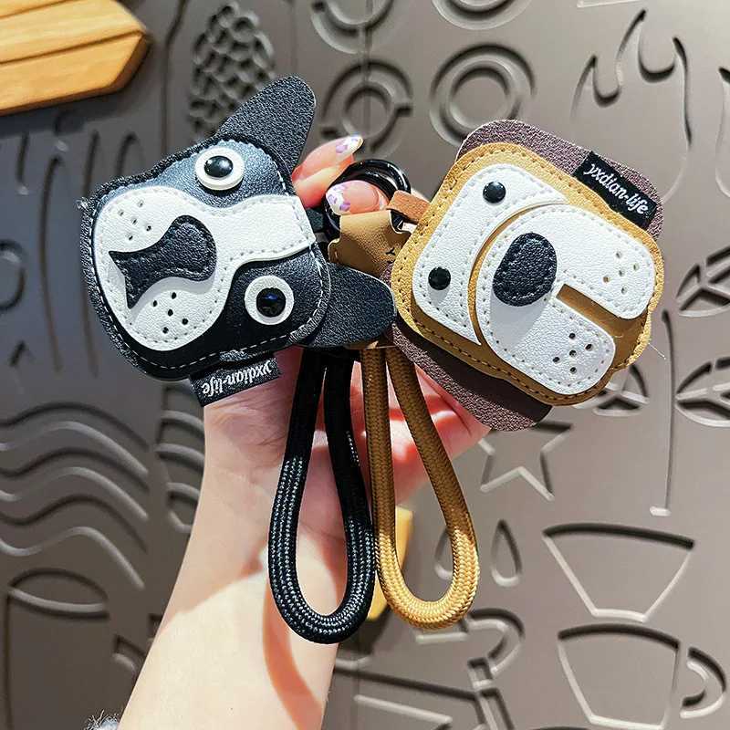 Unisex Bag Pendants Creative Leather Cartoon Puppy Cute Kawaii Verstaile Bag Accessories Highquality Multifunctional KeychainsW251029