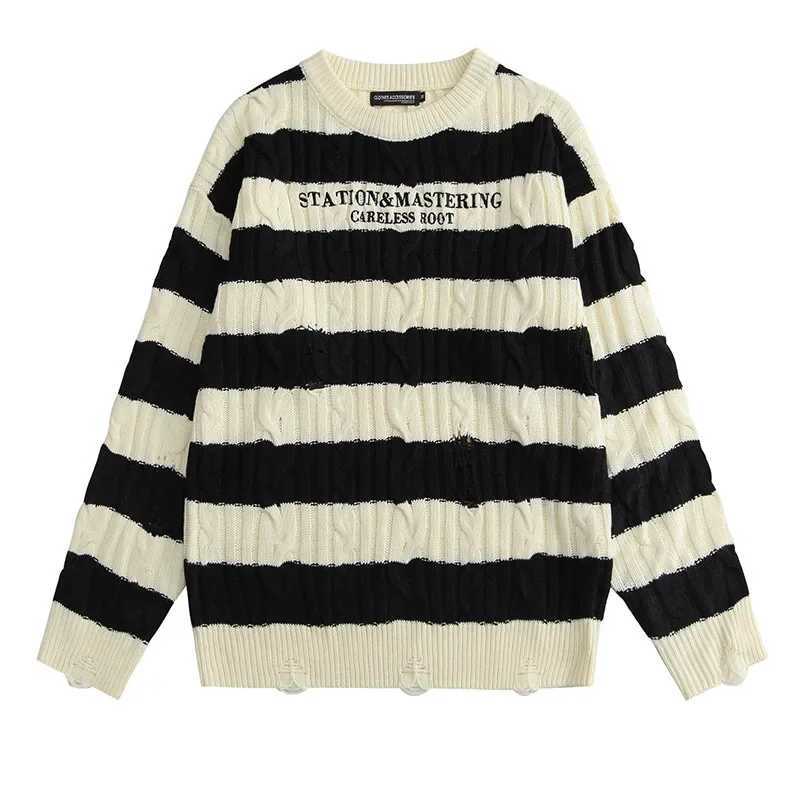 Cozy round Neck Sweater Thick Yarn Men Women Couple Match Autumn Winter New Style INS Trendy Hole Design Soft Mouton Pullover J251029