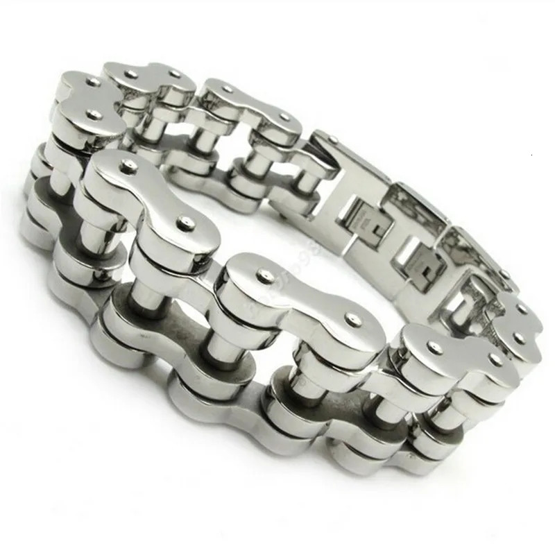 Wholesale Top Quanlity 22mm Huge Heavy Mens Motor Bike Chain Motorcycle Chain Bracelet Bangle 316L Stainless Steel Jewelry 251028