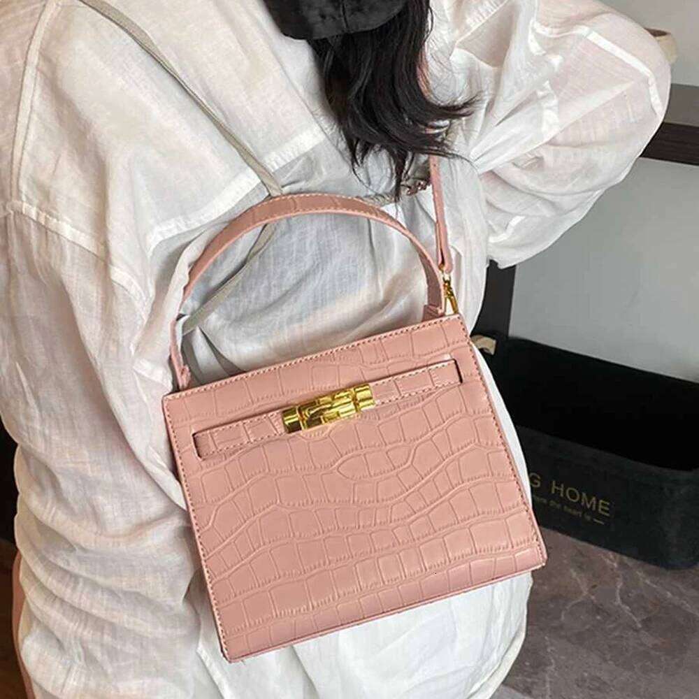 Advanced Stone Pattern Handbag for Women Designer Commuting Crossbody Bag Lady Small Square Single Shoulder Bags New