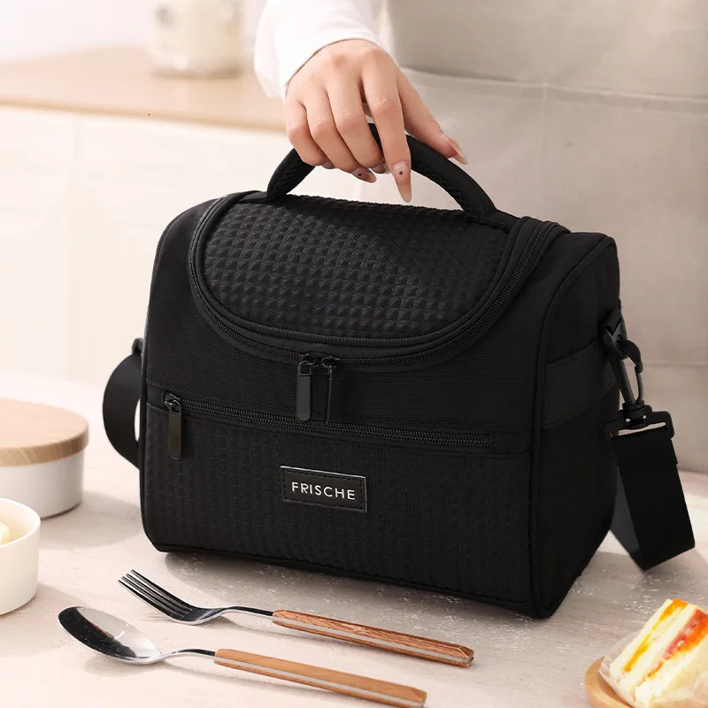 Tote Cooler Lunch Bags Portable Outdoor Picnic Office School Insulation Bag with Shoulder Strap Lunch Box for Women 251029