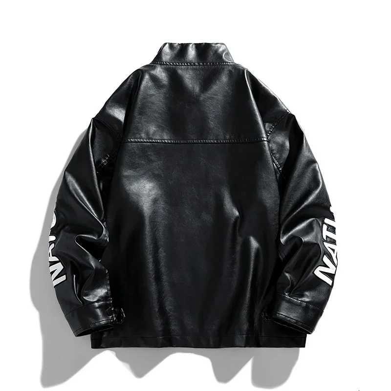 Spring and autumn new men PU leather coat stand collar motorcycle jacket leather men Korean slim trend fashionT251029