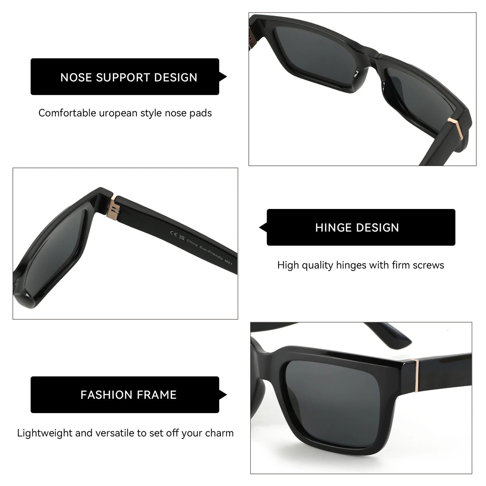 ZENOTTIC Fashion Square Polarized Sunglasses Women Men UV400 Protection Shade Rectangle Sun Glasses 251013