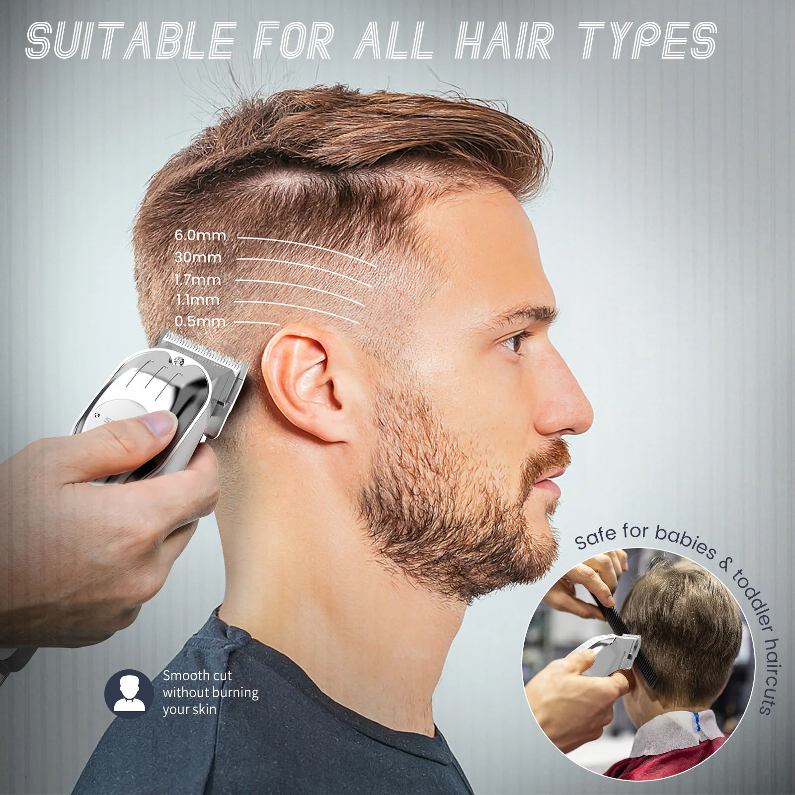 Sejoy Professional Combo Kits Hair Clipper Electric Hair Trimmer Set For Men Rechargeable Cordless Haircut Machine for Barber 251029