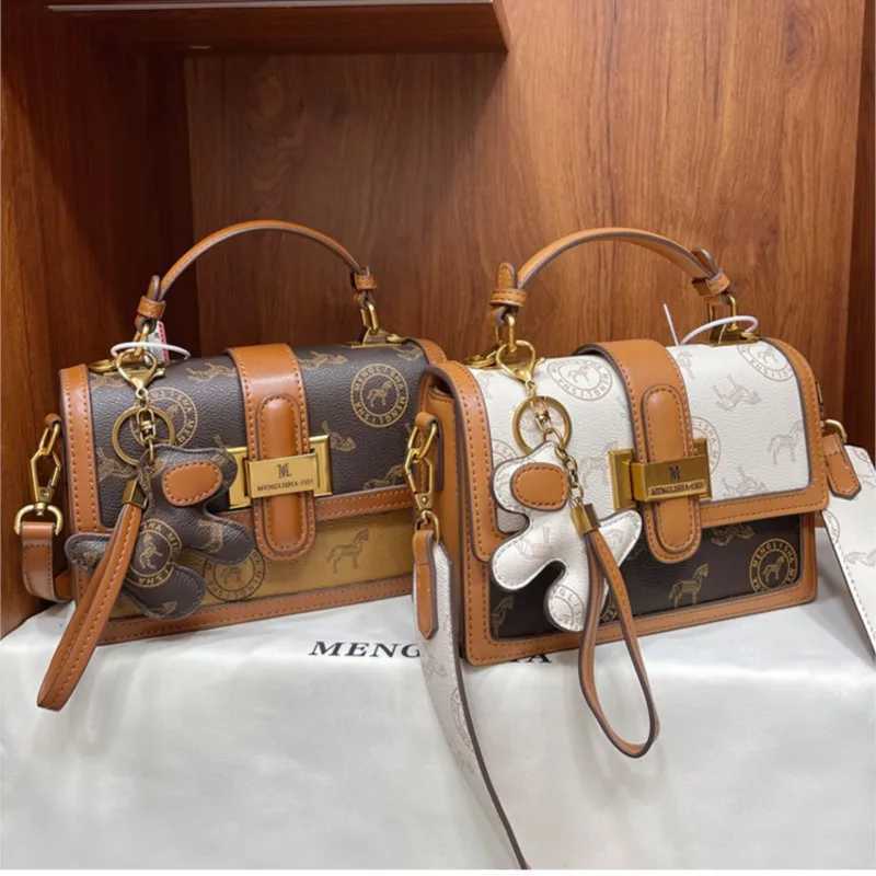 Menglisha Womens Handbag 2024 SpringSummer New Contrast Color Handbag High end Designer Single Shoulder Crossbody Bag W251029