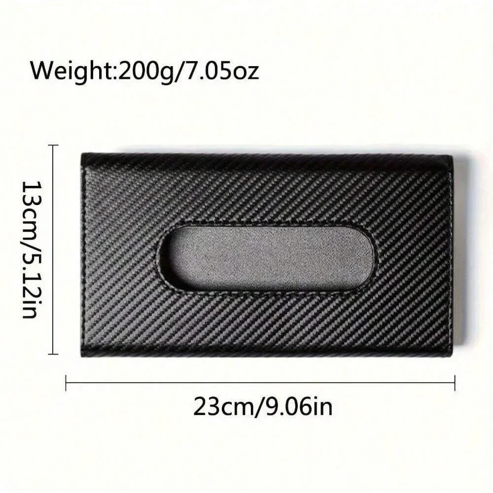 Car Tissue Holder Car Sun Visor Napkin Case Multifunctional PU Leather Back Seat Tissue Box Tissue Bag For All Models 251029