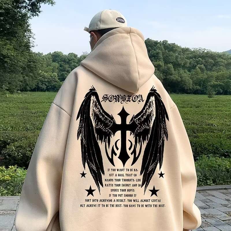 Hoodie Autumn Spring Designer Men's Women's Hoodie Y2K Hip Hop Gothic Skull Cartoon Pattern Print Black Ultra David Coat Men's Women 