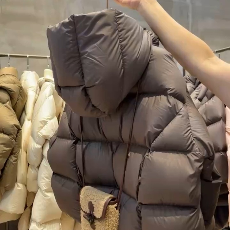 AOSSVIAO 90 White Duck Down Women Down Jackets Female Stand Collar Puffer Jacket Casual Loose Hooded Parkas 251029