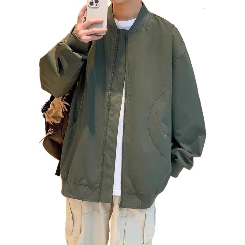 Designer Coat American Style Cool Baseball Collar Workwear Jacket Men Spring Autumn 2025 New Trendy Loose Casual Bomber Jacket