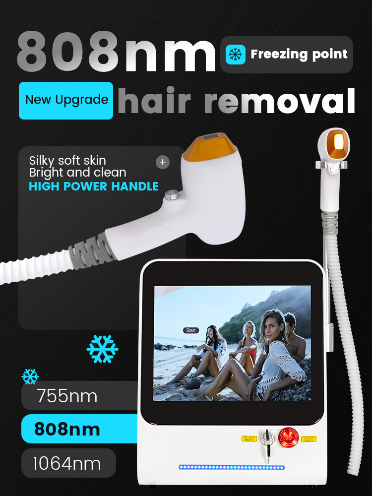 Newest Diode Laser Hair Removal Device Ice Titanium Painless Permanent Full Body Hair Removal Alexandrite Laser