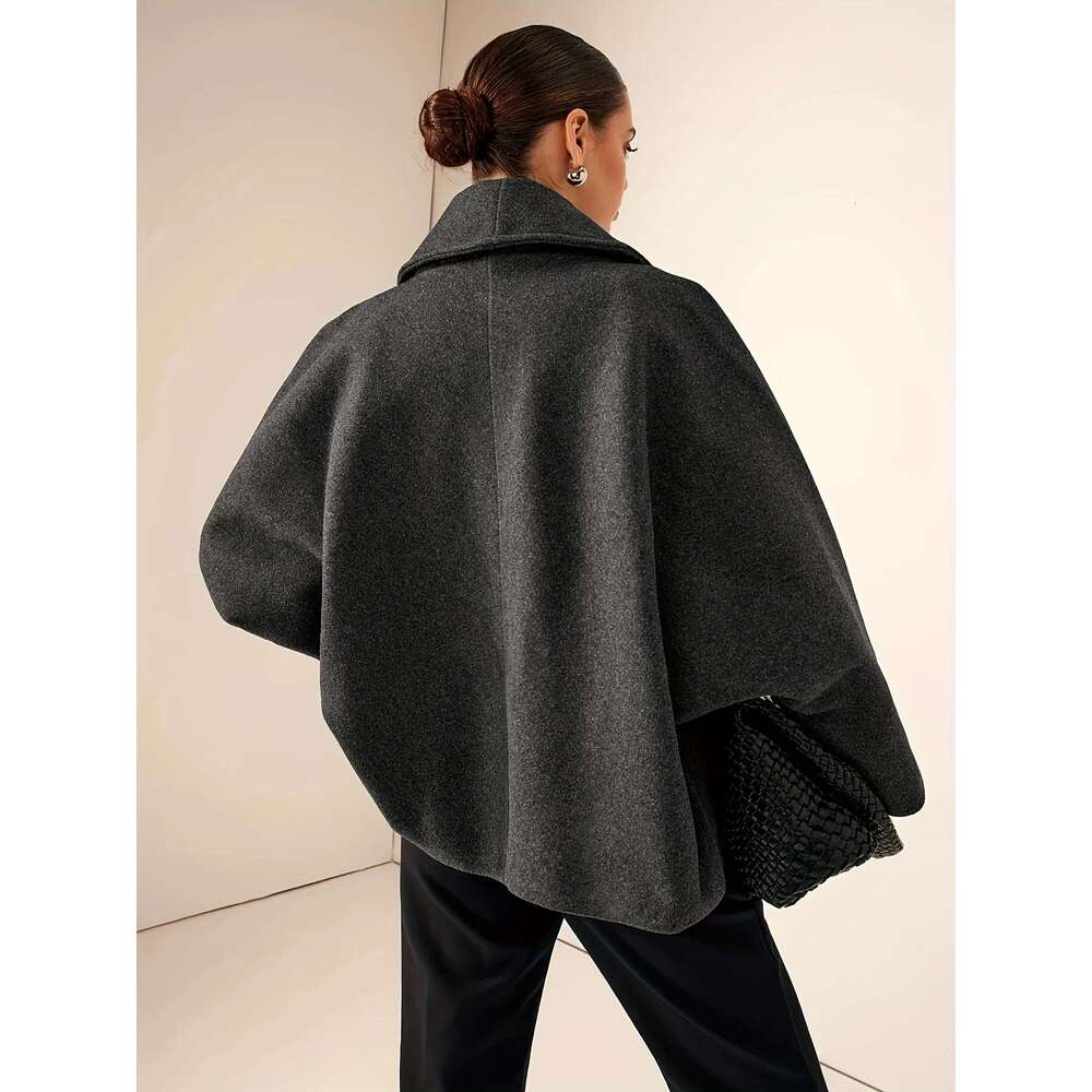 Women S Minimalist French Tweed Coat Elegant Dual Row Buttons Structured Shouldered Long Sleeves Hine Washable Office Formal Everyday Chic Sophisticat