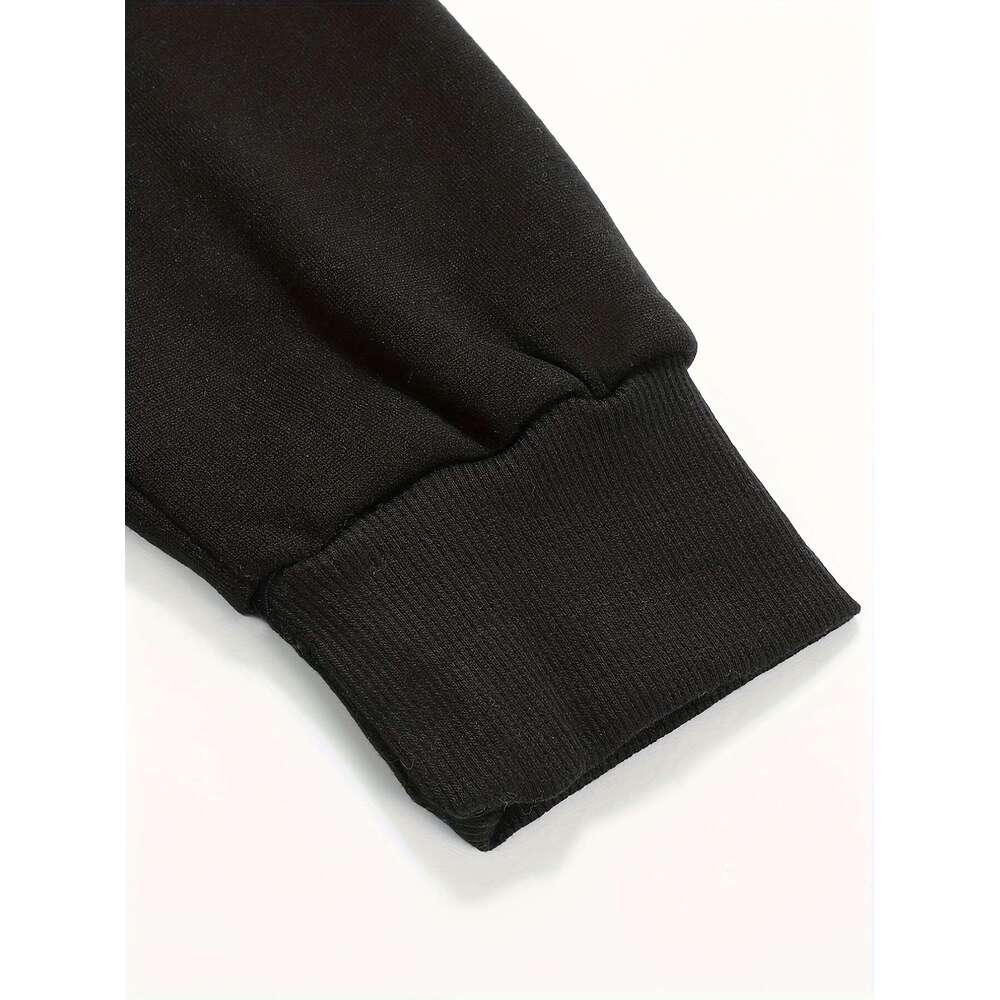 Women S Fashion Hoodie With White Line Art Design Casual Polyester Knit Fabric All Season Zippered Hooded Sweatshirt