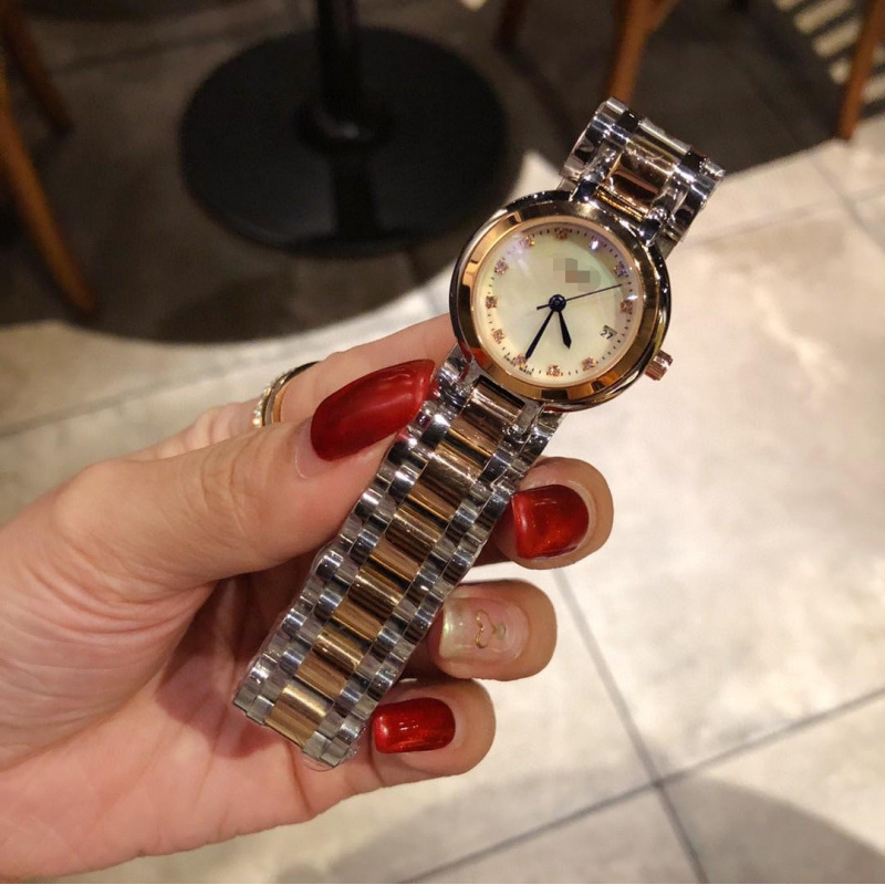 Designer Watch Langjia Heart Moon Watch For Women Moon Phase Starry Mother-of-pearl Rose Gold Luxury Stainless Steel Band Watch For Women