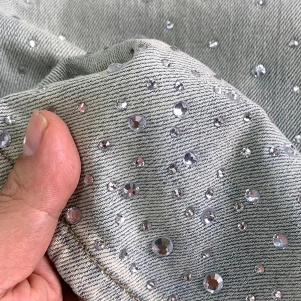 Y2K Sense Crystal Diamond High Waist Straight leg Jeans for Womens Fashion Loose and Slim Wide Leg Pants 251029