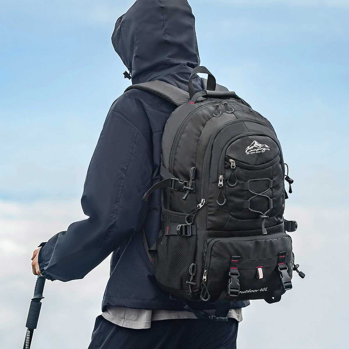 Travel backpack 40L waterproof lightweight outdoor hiking mens and womens camping backpack H251029