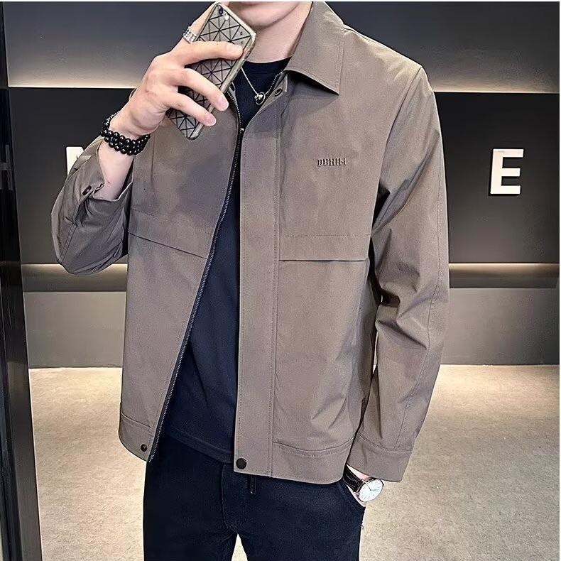 2025 Spring And Autumn Designer Coat Cool Jacket For Men Ins High Street Trendy Brand Harajuku Style Korean Version Trendy Turn-down Collar Jacket