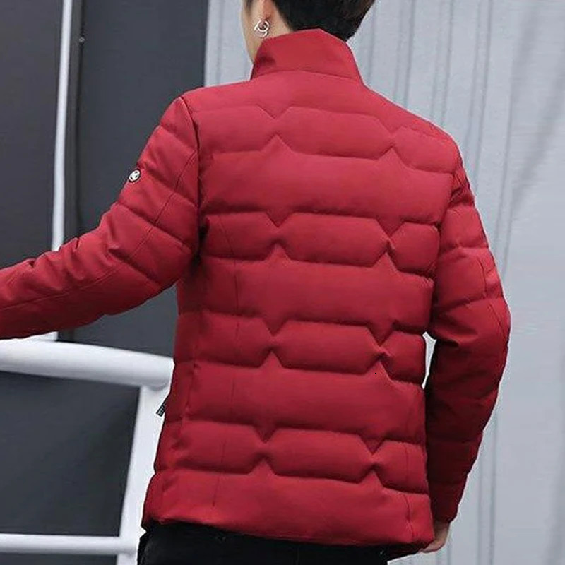 Winter Coat Men Thicken Casual Parka Slim Fit Outwear Waterproof Warm Stand Collar 251029