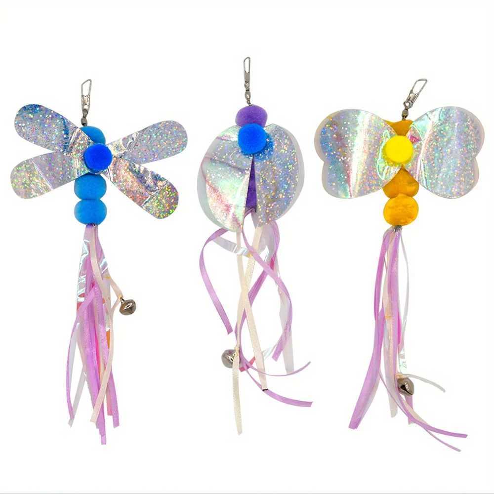 7 Pack Interactive Cat Toy Funny Simulation Feather with Bell Cat Stick Toy for Kitten Playing Teaser Wand Toy Pet Cats Supplies S251029