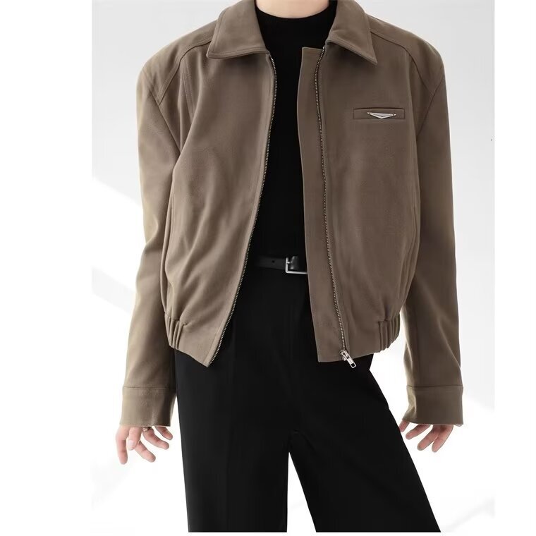 Cleanfit Korean Style Short Executive Jacket High Street Trendy Designer Coat Men's Coat Autumn Winter Fashionable High-end Lapel Top