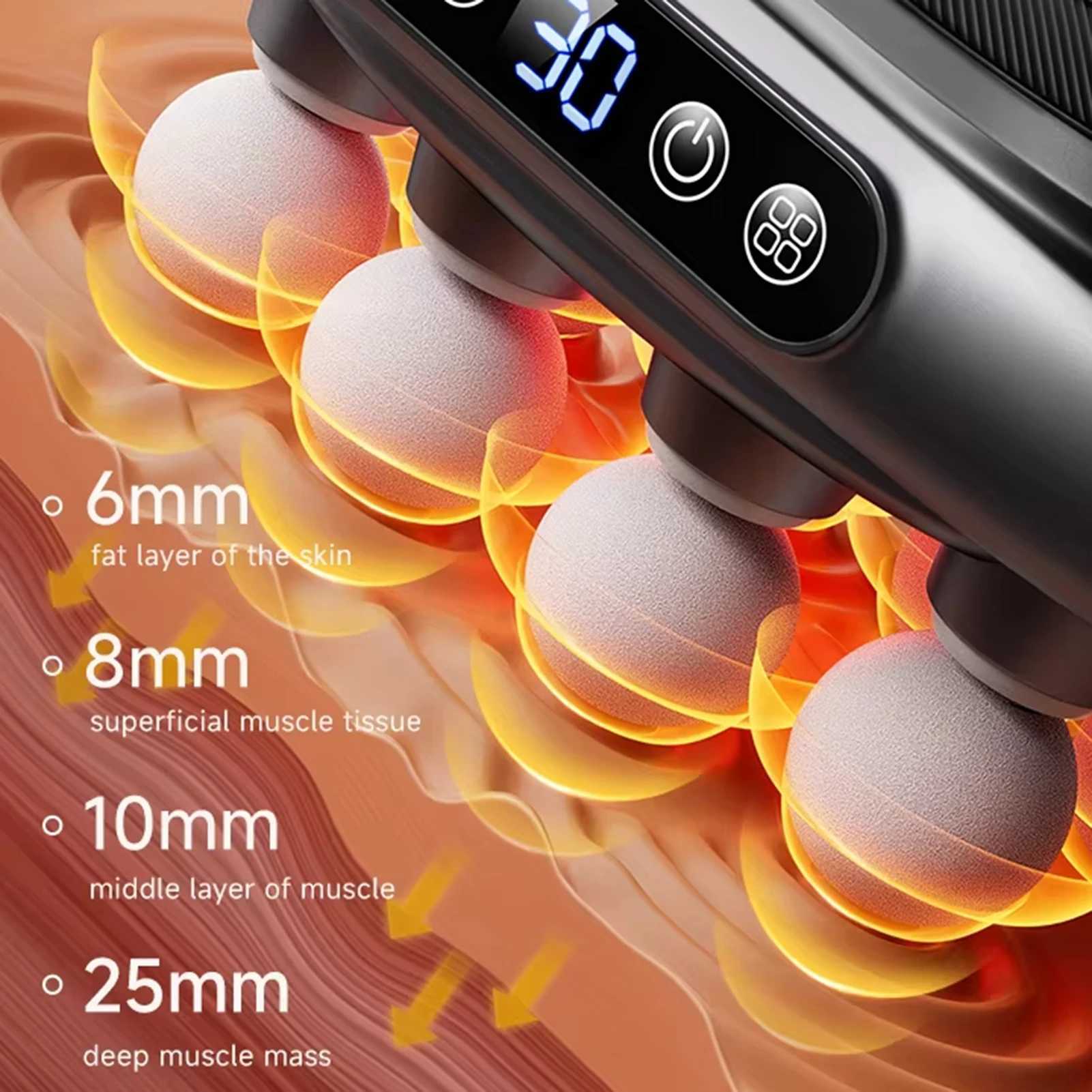 High Frequency Vibration Fascia Gun 168 Head Body Massage Gun Back Waist Massager Neck Shoulder Massager Masajeador J251030