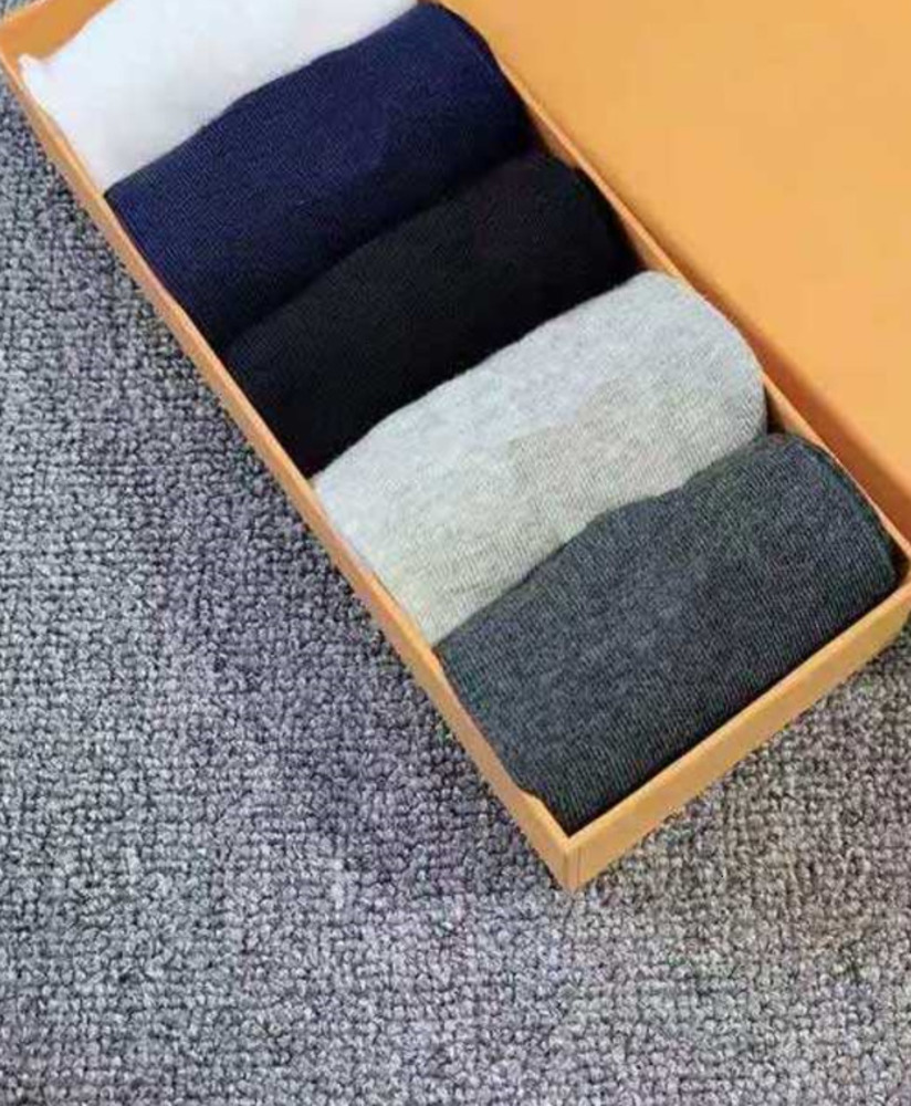 14Classic Letter Socks For Men Women Stocking Fashion Ankle Sock Casual Knitted Cotton Candy Color Letters Printed 5 Pairs/Lot Come x5121