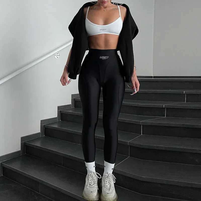 2025 New Spring And summer Highwaisted Tight Shark Pants Womens Fashion Sport Casual Trousers Knitted Ladies women pants J251030