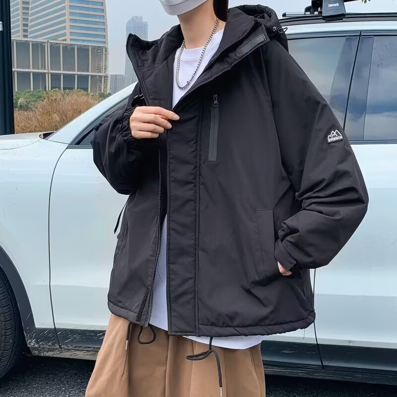 American Style Loose Hooded Men's Trendy Jacket Designer Coat Autumn New Versatile Fashionable Casual Cool Zipper Coat