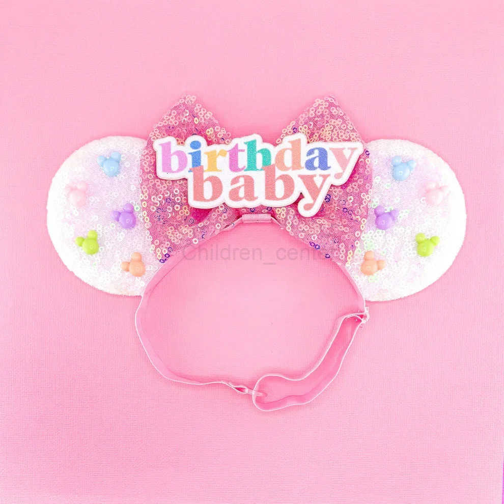 Disney Mickey Girl Velvet Ear Headband Soft Butterfly Knot Headband Halloween Party Christmas Hair Accessories H251030