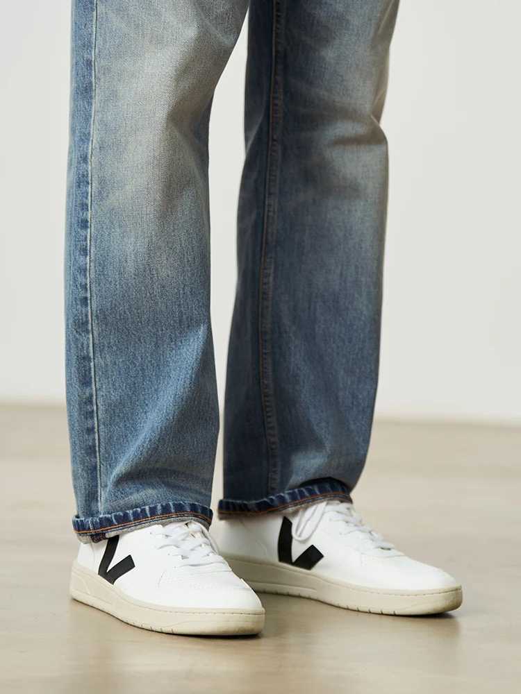 SIMWOOD 2025 Autumn New Loose Relax 135oz 100 Cotton Fabric Washed Vintage Jeans Men High Quality Denim Trousers J251030