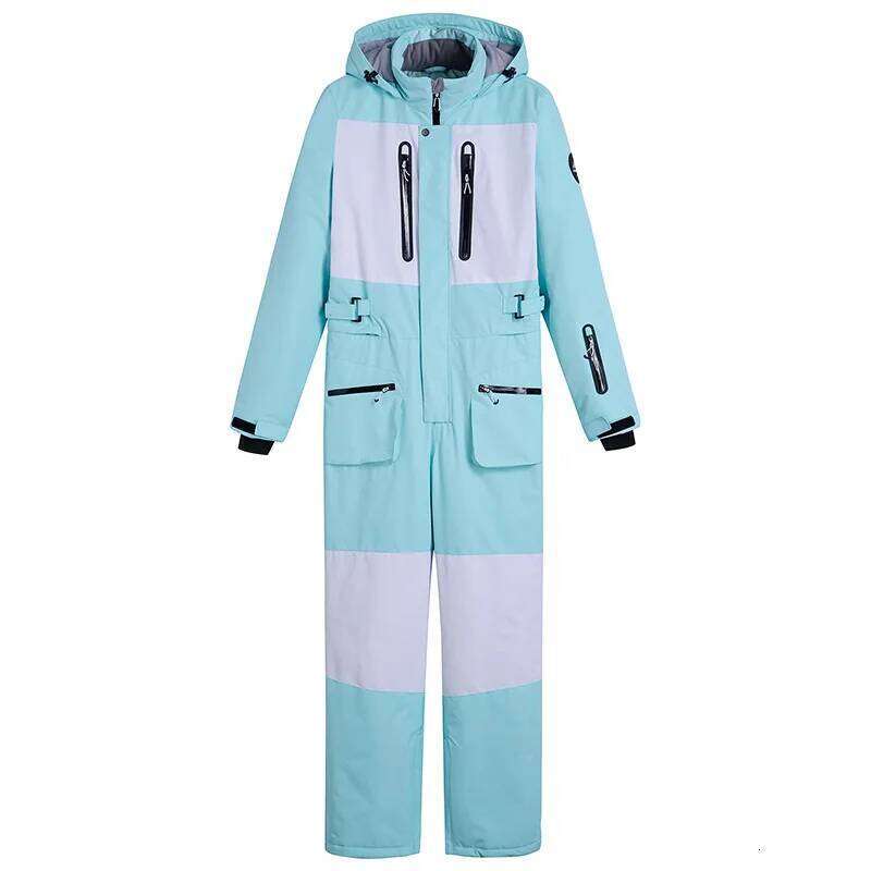 Snowboard New One-Piece Jumpsuit Men's And Women's Winter Windproof Waterproof Warm Thickened Veneer Double Board Ski Suit