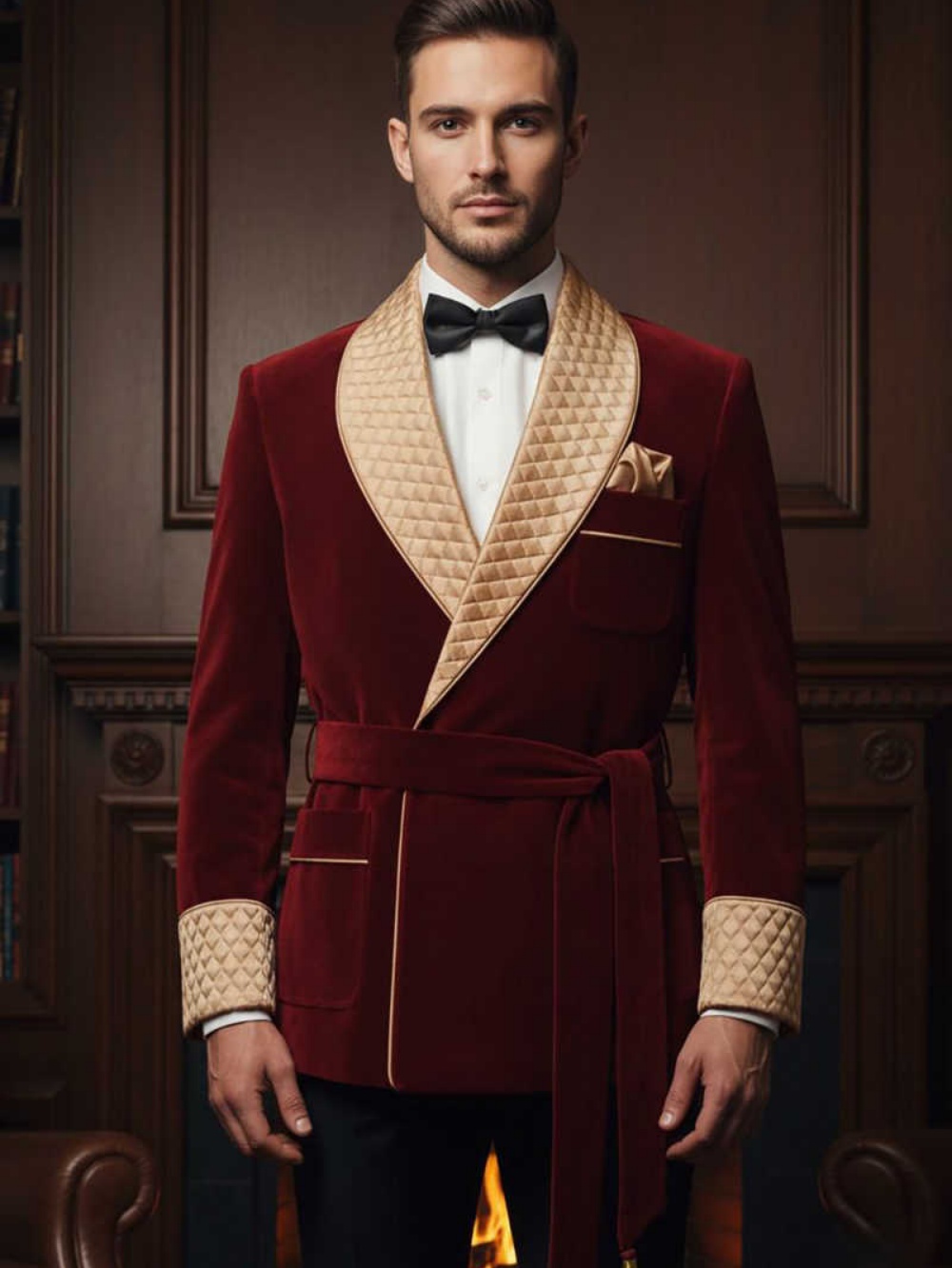 Gorgeous Man Tuxedos Velvet Sashes 2 Piece Set Jacket Pants Men Suit Classic Shawl Lapel Wedding Groom Coat Customized