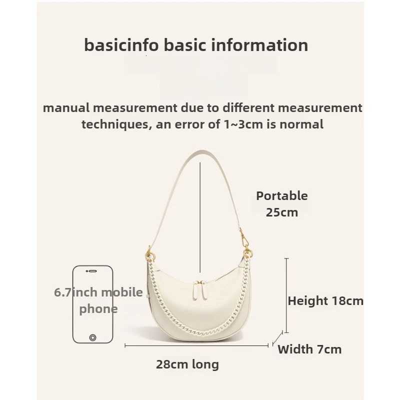 Designer bag 2025 Autumn And Winter Leather Underarm Bag Designer New Dumpling Fi Shoder High Sense Chain Messenger Bag Y251029