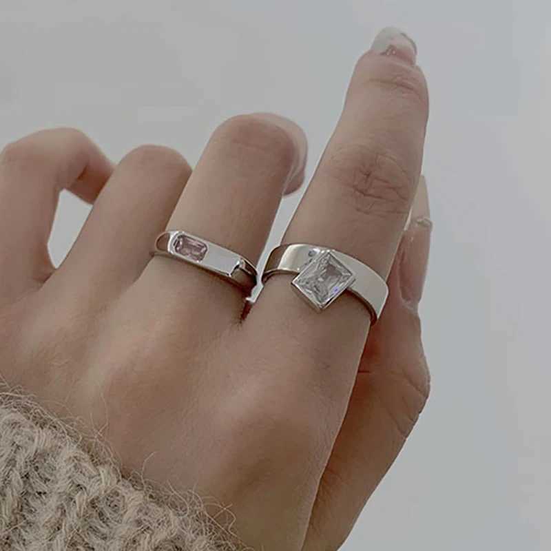 FOXanry Sparkling Zircons Engagement Rings for Women Couples TrenDY Elegant Heart Handmade BirtHDay Party Jewelry GiftsW251030