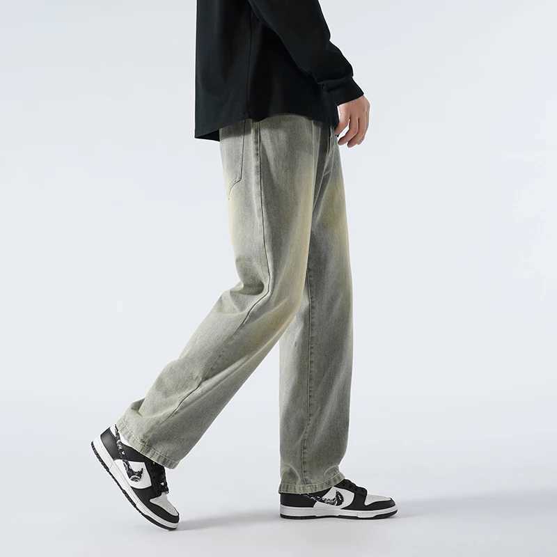 Summer Plussize Jeans Mens Extended Version 190 Tall And Thickened 115110cm Casual Super Long Straight Leg Mopping Pants J251030